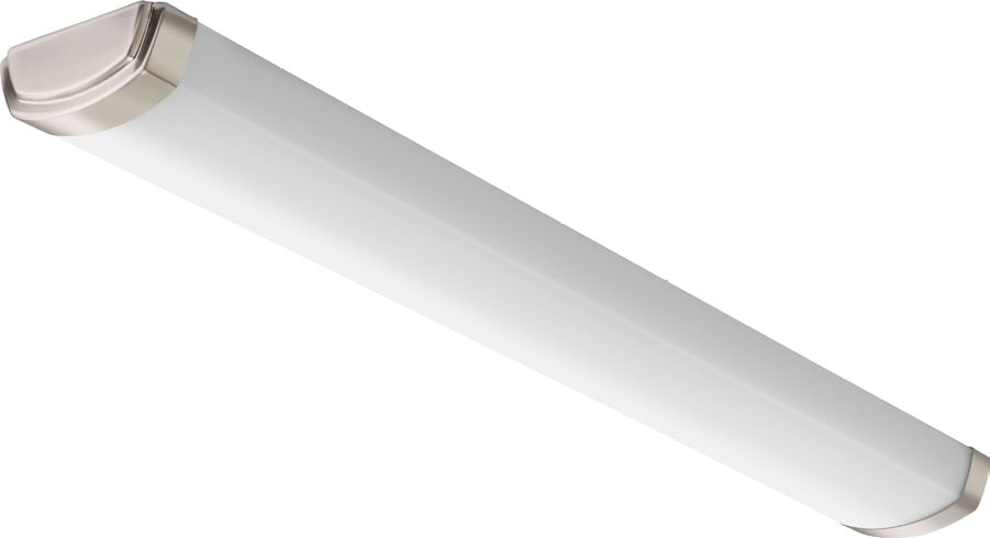 Lithonia Lighting FMLCRSLS 48IN 30K40K50K 90CRI BN Crest 4 ft. Brushed Nickel LED Linear Flush Mount Fixture with Selectable Color Temperature