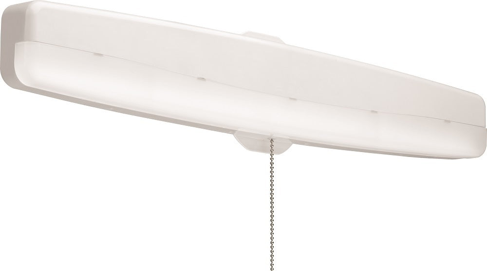 Lithonia Lighting FMMCL-24-840-S1-M4 17 Watt 24 Inch White LED Flush Mount Closet Light Fixture with On/Off Pull Chain 4000K