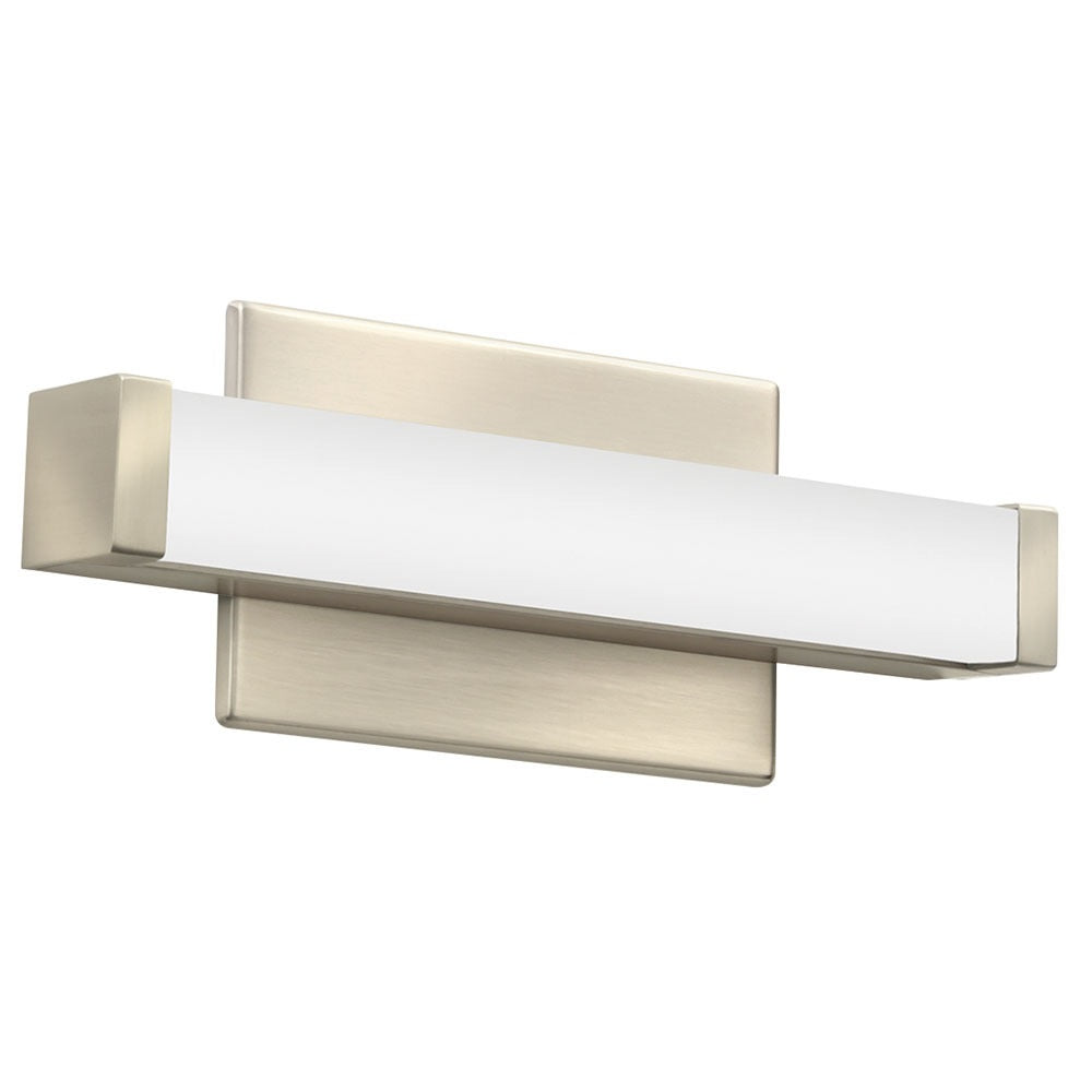 Brushed Nickel Lithonia Lighting FMVCSL-12IN 9.5 Watt 12 Inch 1ft Contemporary Square LED Vanity Light 120-277V 3000K