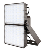Barron Lighting FXA-350-MN-VS-4K-BR-YK DLC Premium Listed 350 Watt LED Large Square Back Flood Light Fixture 4Vx4H Dimmable 4000K