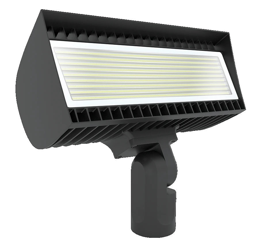 RAB Lighting FXLEDLSF DLC Premium FXLED Series Multi-Watt Field Adjustable Large Floodlight with Slipfitter Mount Dimmable 1500W MH Equivalent