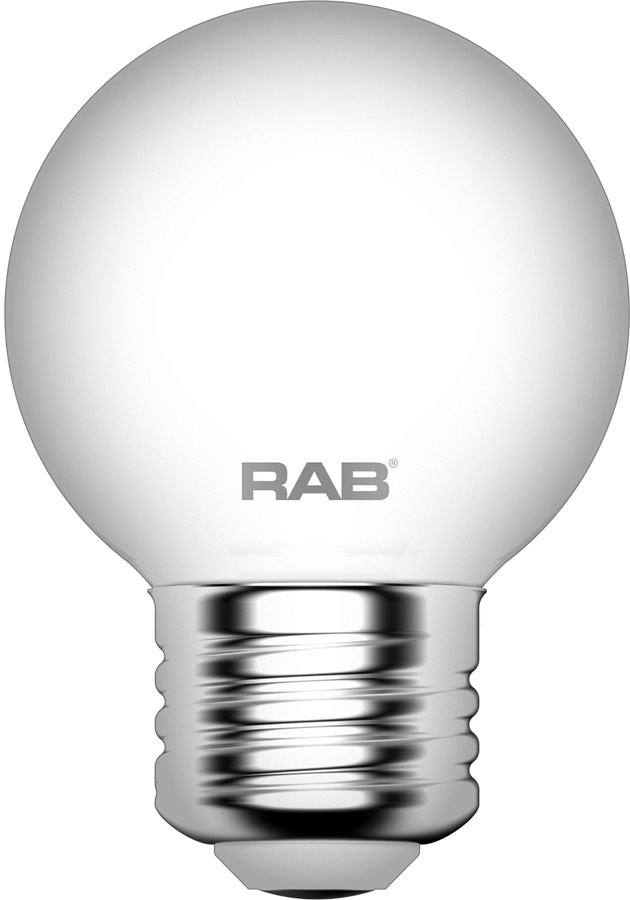 RAB Lighting G16.5-3-E26 3-Watt G16.5 Premium Filament Decorative Lamp 40W Incandescent Equivalent