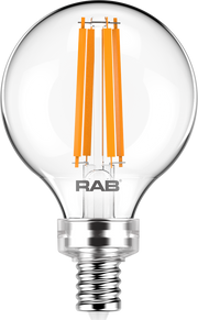 RAB Lighting G16.5-3-E26 3-Watt G16.5 Premium Filament Decorative Lamp 40W Incandescent Equivalent