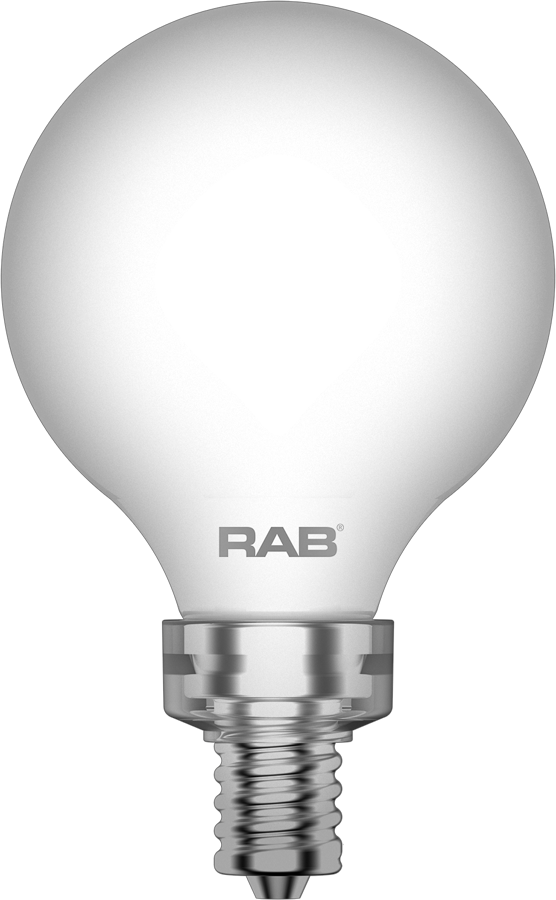 RAB Lighting G16.5-3-E12 3-Watt G16.5 Premium Filament Decorative Lamp 40W Incandescent Equivalent