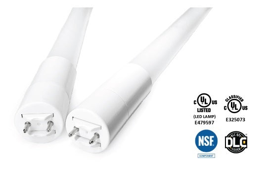 Aleddra LLT-4-G-T8-15W-DBA 15 Watt 4 Foot G6 SureFit Hybrid LED Linear T8 Tube Lamp - 1
