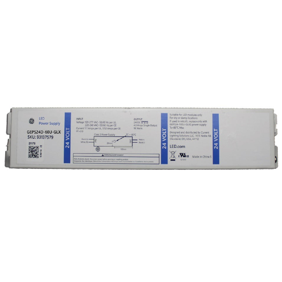 GE GEPS24D-60U-GLX 24V 60-Watt Dimmable Power Supply for Signage Lighting Systems