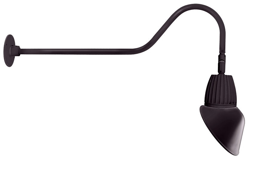 RAB Lighting GN2LED13 13 Watt Decorative LED Gooseneck Cone Shade Light with 35 Inch Goose Arm Style 2
