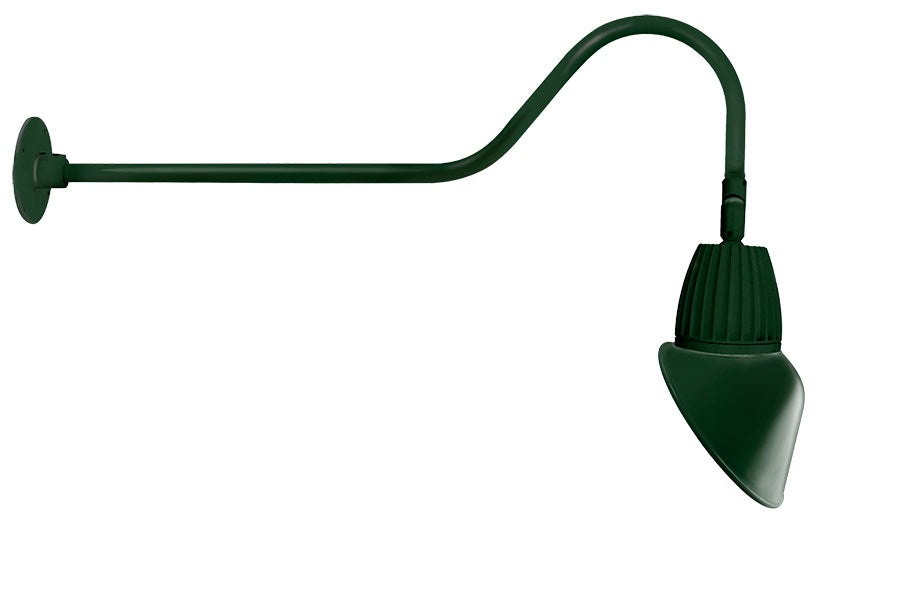 Hunter Green RAB Lighting GN2LED13 13 Watt Decorative LED Gooseneck Cone Shade Light with 35 Inch Goose Arm Style 2