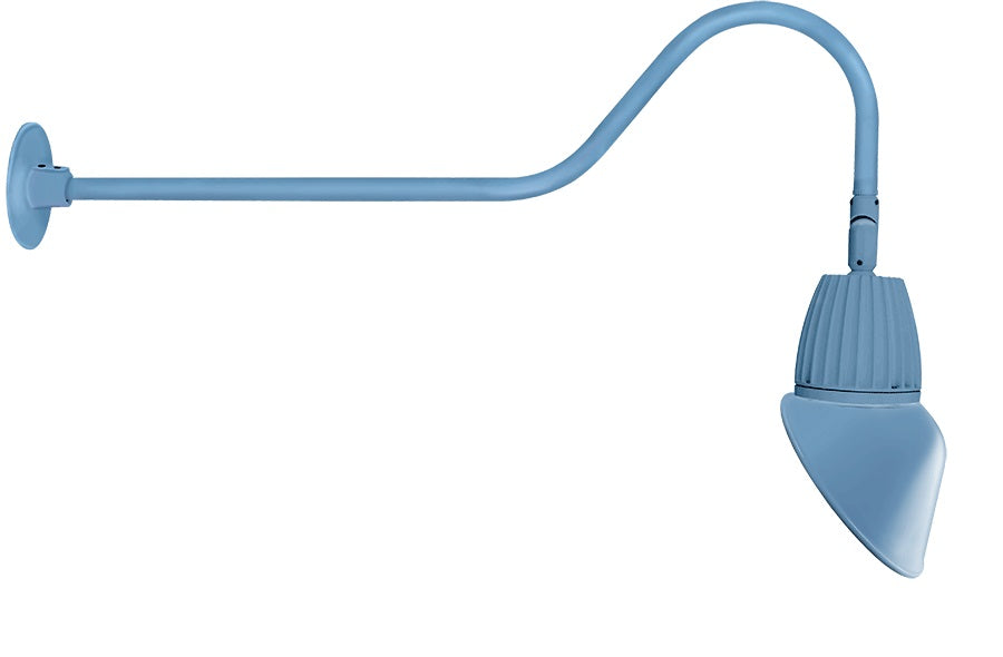 Light Blue RAB Lighting GN2LED13 13 Watt Decorative LED Gooseneck Cone Shade Light with 35 Inch Goose Arm Style 2