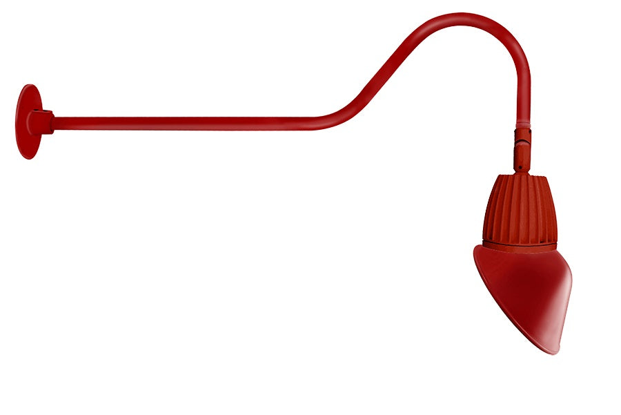 Red RAB Lighting GN2LED13 13 Watt Decorative LED Gooseneck Cone Shade Light with 35 Inch Goose Arm Style 2