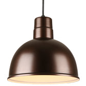 Hi-Lite H-QSN161 Series Classic Deep Bowl Shade Cord Mounted Pendant Fixture - Oil Rubbed Bronze
