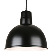 Hi-Lite H-QSN161 Series Classic Deep Bowl Shade Cord Mounted Pendant Fixture - Black
