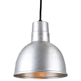 Hi-Lite H-QSN161 Series Classic Deep Bowl Shade Cord Mounted Pendant Fixture - Galvanized