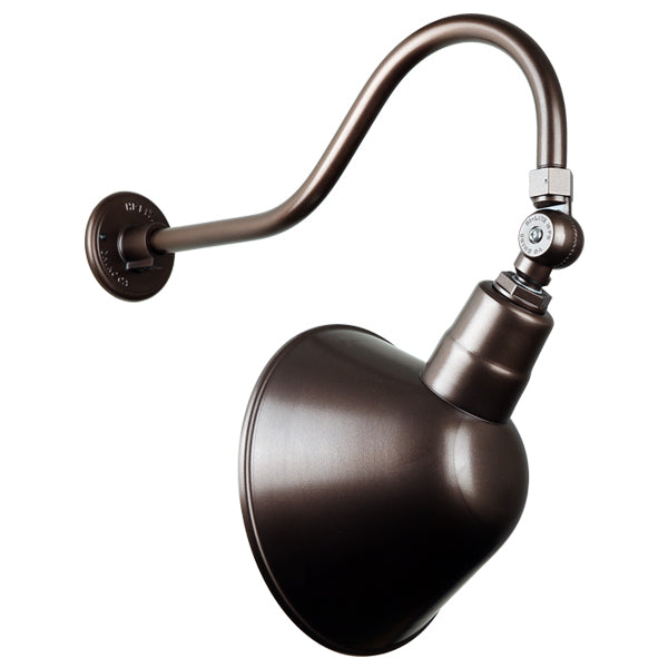 Hi-Lite H-QSN181-SA Series Classic Angle Shade Wall and Stem Mounted Pendant Fixture - Oil Rubbed Bronze