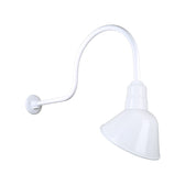 Hi-Lite H-QSN181-SA Series Classic Angle Shade Wall and Stem Mounted Pendant Fixture - White