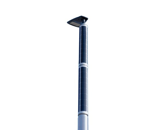 Hapco Smart City Ready 13FT-40FT Modular Solar LED Pole Light with Circular Panel and Wireless Connectivity