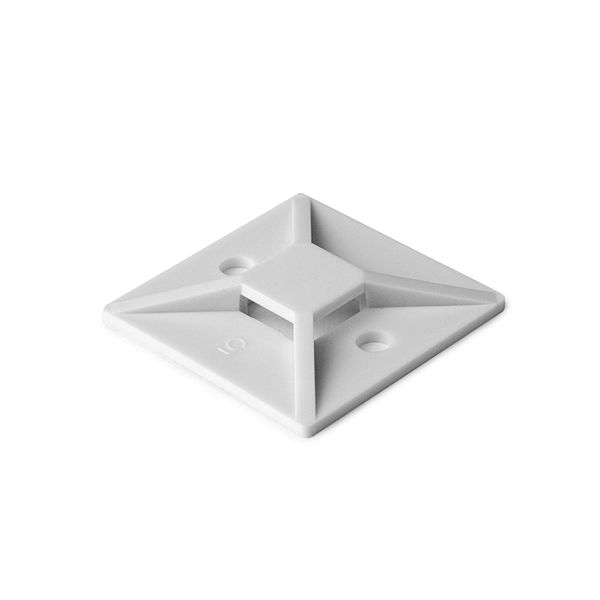 HellermannTyton MB4A10C2 1.12" x 1.12" White 4-Way Rubber Adhesive Cable Tie Mount 100 Per Bag