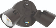 Lithonia Lighting HGX LED 2RH ALO SWW2 120 PE M2 2-Head Dusk-to-Dawn Outdoor LED Round Security Flood Light with Adjustable Color