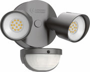 Lithonia Lighting HGX LED 2RH 40K 120 MO DDB M2 2-Head 25 Watt Outdoor LED Round Motion Security Flood Light 4000K