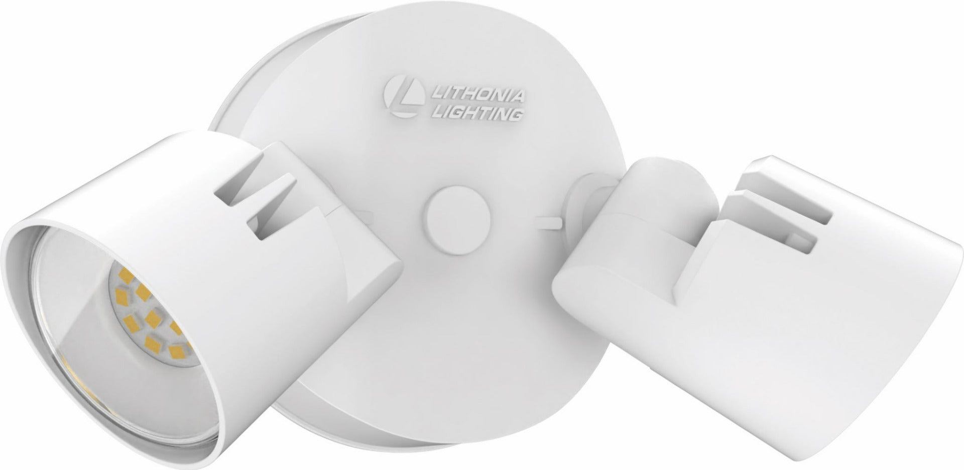Lithonia Lighting HGX LED 2RH 40K 120 WH M2 2-Head 25 Watt Outdoor LED Round Security Flood Light
