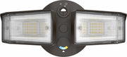Lithonia Lighting HGX LED 2SH ALO 2-Head Dusk-to-Dawn Outdoor LED Square Head Security Flood Light with Adjustable Color