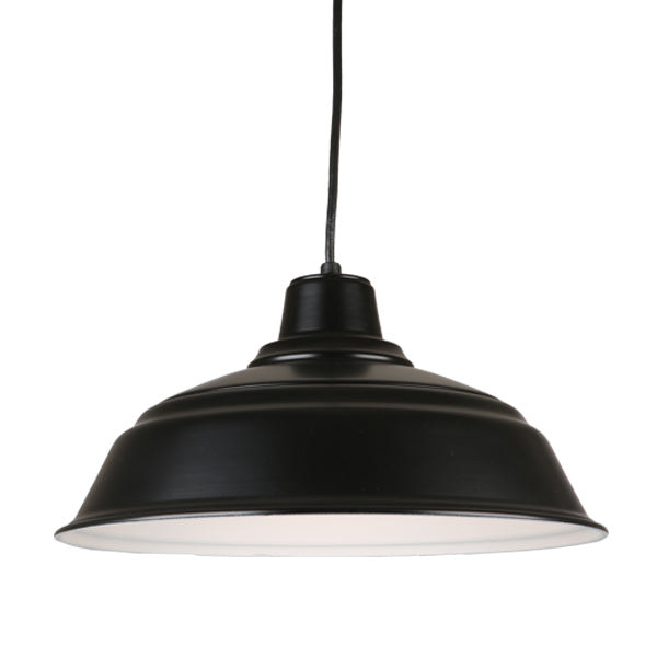 Hi-Lite H-QSN151-C Series Black Classic Warehouse Shade Cord Mounted Pendant Fixture