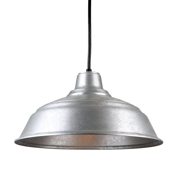 Hi-Lite H-QSN151-C Series Galvanized Classic Warehouse Shade Cord Mounted Pendant Fixture
