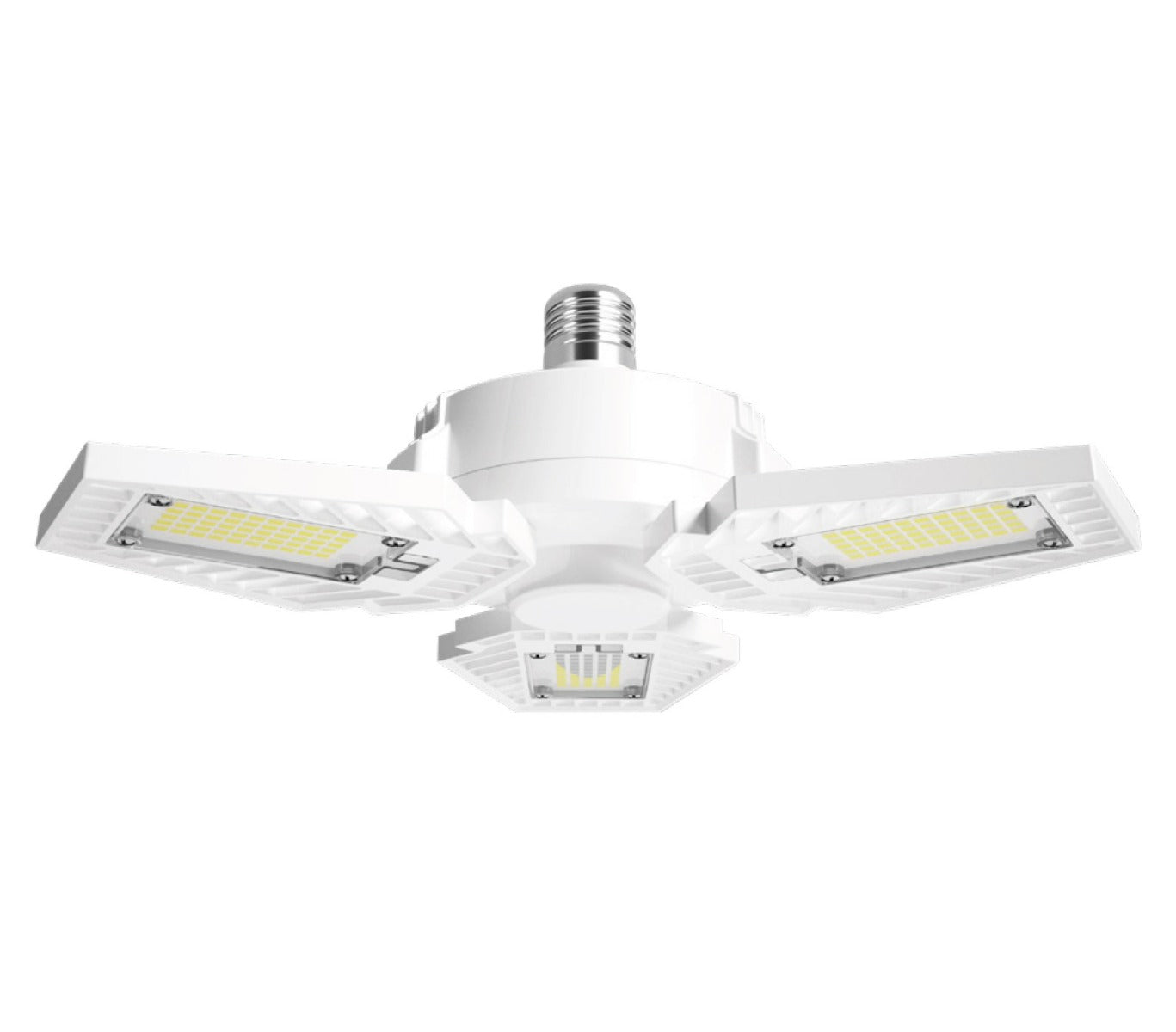 RAB Lighting HID-65-V-E26-850-BYP-GL 65W Ballast Bypass Garage Light Retrofit with Adjustable LED Panels Non-Dimmable 200W HID Equivalent