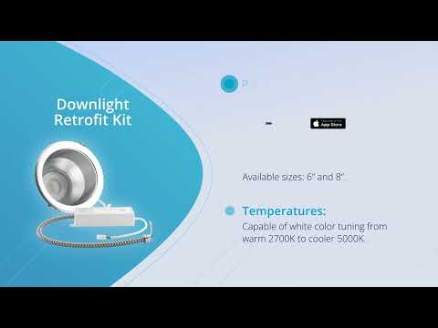Toggled TD06-W121CCB 23.5 Watt 6-Inch Smart Technology Downlight Retrofit Kit with Wireless Dimming 2700K-5000K - 3
