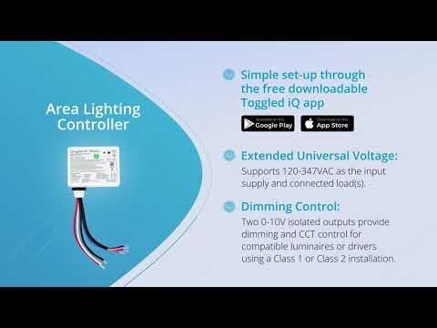 Toggled iQ TAC-001 DLC Listed Area Lighting Controller Compatible with Toggled iQ Smart Building System - 2