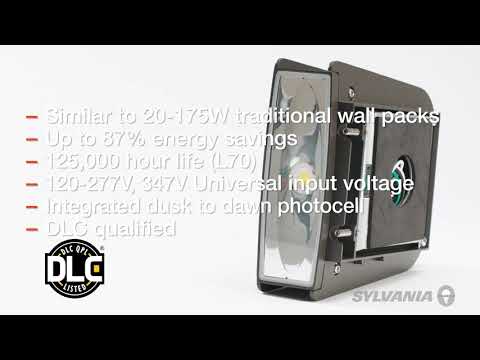 Sylvania SLMWPK2A LED Slim Cutoff Wall Pack Light Fixture Replaces up to 210W HID - 2