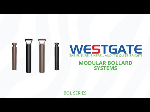 Westgate BOL-G2-103F-MCTP-BK Wattage and CCT Adjustable LED Modular Flat Top Bollard Head with Cone Reflector and Frosted Lens - 4