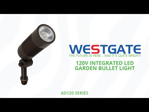 Westgate AD120-017-MCT 8-Watt Integrated LED Aluminum Garden Bullet Spotlight - 5