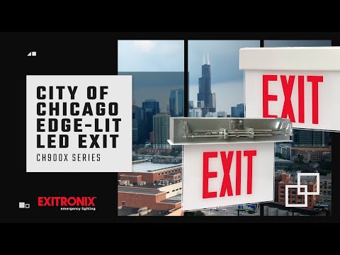 Barron Lighting CH900X City of Chicago Approved Edge-lit LED Exit Sign - 3
