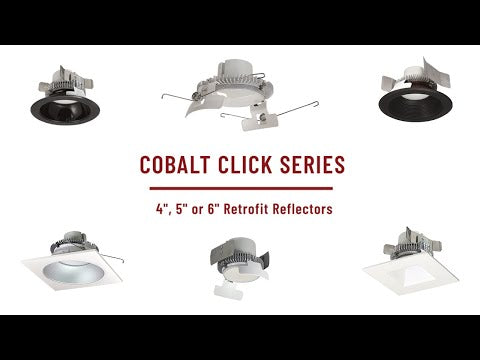 NORA Lighting NLCBC2-552 5-Inch LED Cobalt Click Round Baffle Downlight Retrofit
