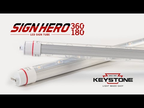 Keystone KT-LED10T8-24P2S 10 Watt 24 Inch Sign Hero Tube Lamp Double Ended Wiring Ballast Bypass - 2