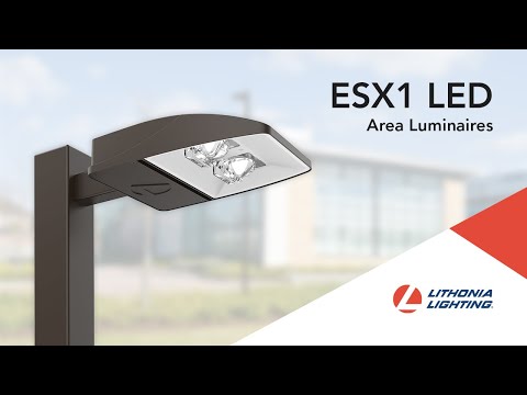 Lithonia Lighting ESX1 P4 Series Adjustable Light Output Bronze LED Area Light Fixture Type 3 Optics - 11