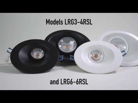 Lotus LRG6 Series 6-Inch Round 15-Watt LED High CRI Air-Tight Regressed Gimbal Downlight for Sloped Ceilings - 5