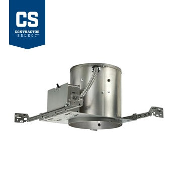 Juno Lighting IC22 W 6-Inch IC Rated Universal Incandescent Round Housing with Push in Electrical Connectors, 120V