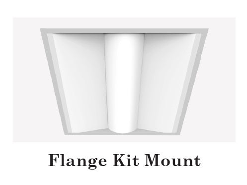 ILP Value Select VAT Flange Kit Mount 1x4 LED Volumetric Adjustable Troffer Light Fixture Dimmable