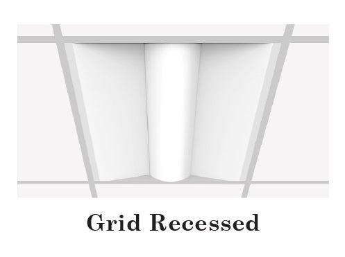 ILP Value Select VAT Grid Recessed Mount 1x4 LED Volumetric Adjustable Troffer Light Fixture Dimmable