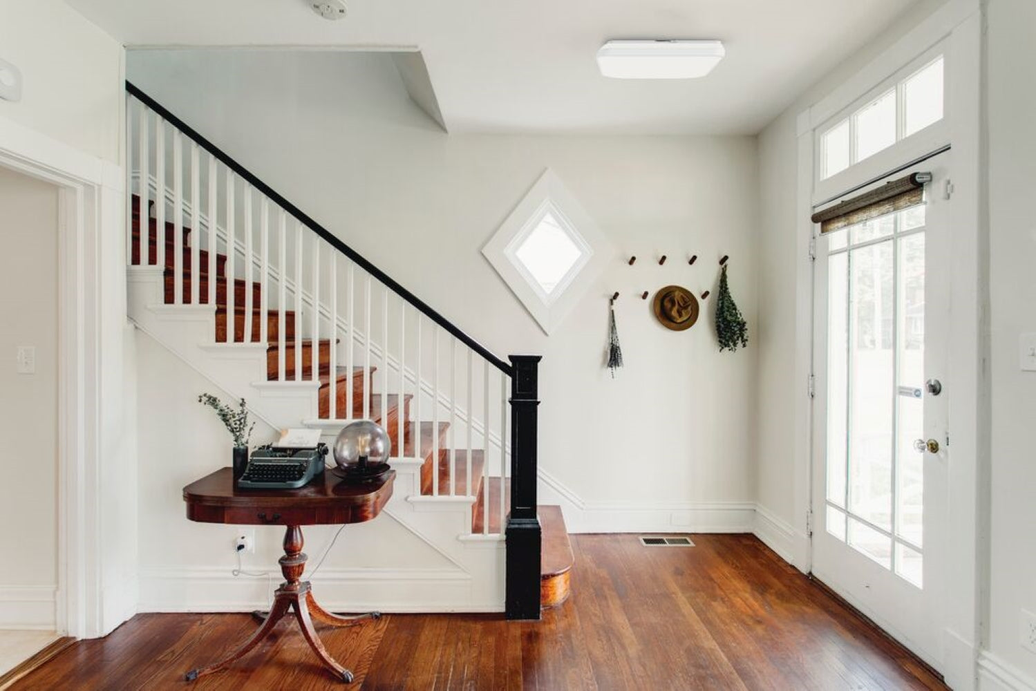 Foyer Application - Juno Lighting FMLSQ Fixture with White Trim