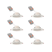 Juno Lighting WF6 DREG B ALO20 SWW5 90CRI MW M6 16 Watt 6-Inch Color Selectable LED Baffle Trim Canless Wafer Downlight with Triac Dimming - Replaces up to 75W Inc 6 Pack