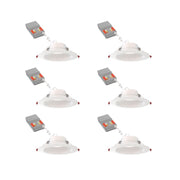Juno Lighting WF6 DREG SM ALO20 SWW5 90CRI CP6 MW M2 MW M6 16 Watt 6-Inch Color Selectable LED Smooth Canless Wafer Downlight with Triac Dimming - Replaces up to 75W 6 Pack