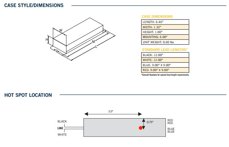 Keystone KTEB-140-1-TP-EMI-WS Circline (Electronic) Electronic Ballast 1 Lite 32 or 40W With Sockets - 3