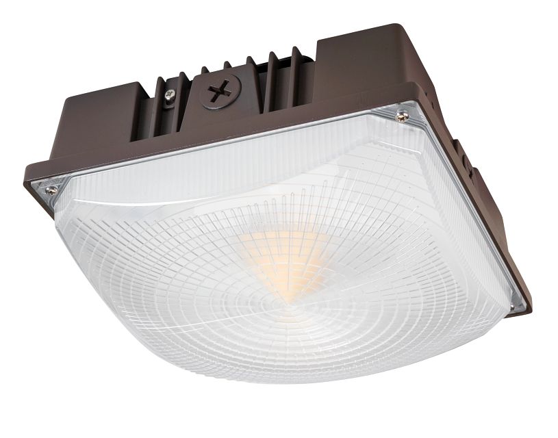 Keystone KT-CLED40PS-S1-8CSB-VDIM Power and Color Selectable LED 8-Inch Square Canopy Light Fixture Dimmable