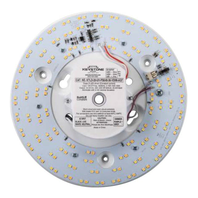 Keystone KT-RKIT20PS-8CP-8CSC-VDIM Wattage and Color Selectable 8-Inch Circular LED Light Engine