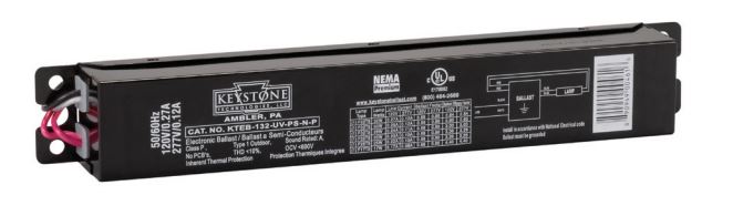 Keystone KTEB-132-UV-PS-N-P T8 Program Start High Efficiency Electronic Ballast 1 Lite F17/25/32 T8 NEMA Premium Standard Output 0