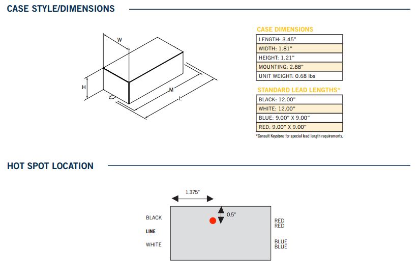 Keystone KTEB-1C22-1-TP-WS Circline (Electronic) Electronic Ballast 1 Lite 22W Small case With Sockets - 3