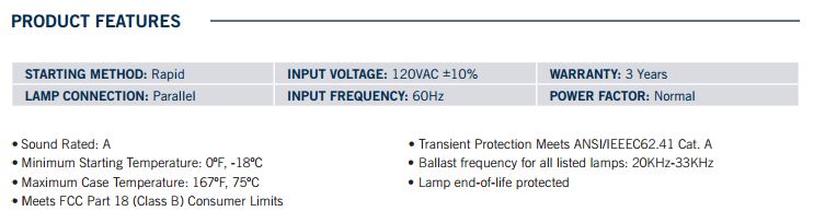 Keystone KTEB-208-1-TP-SL-MB T5 Electronic Ballast 2 Lite F8T5 Undercabinet Electronic Ballast - 6